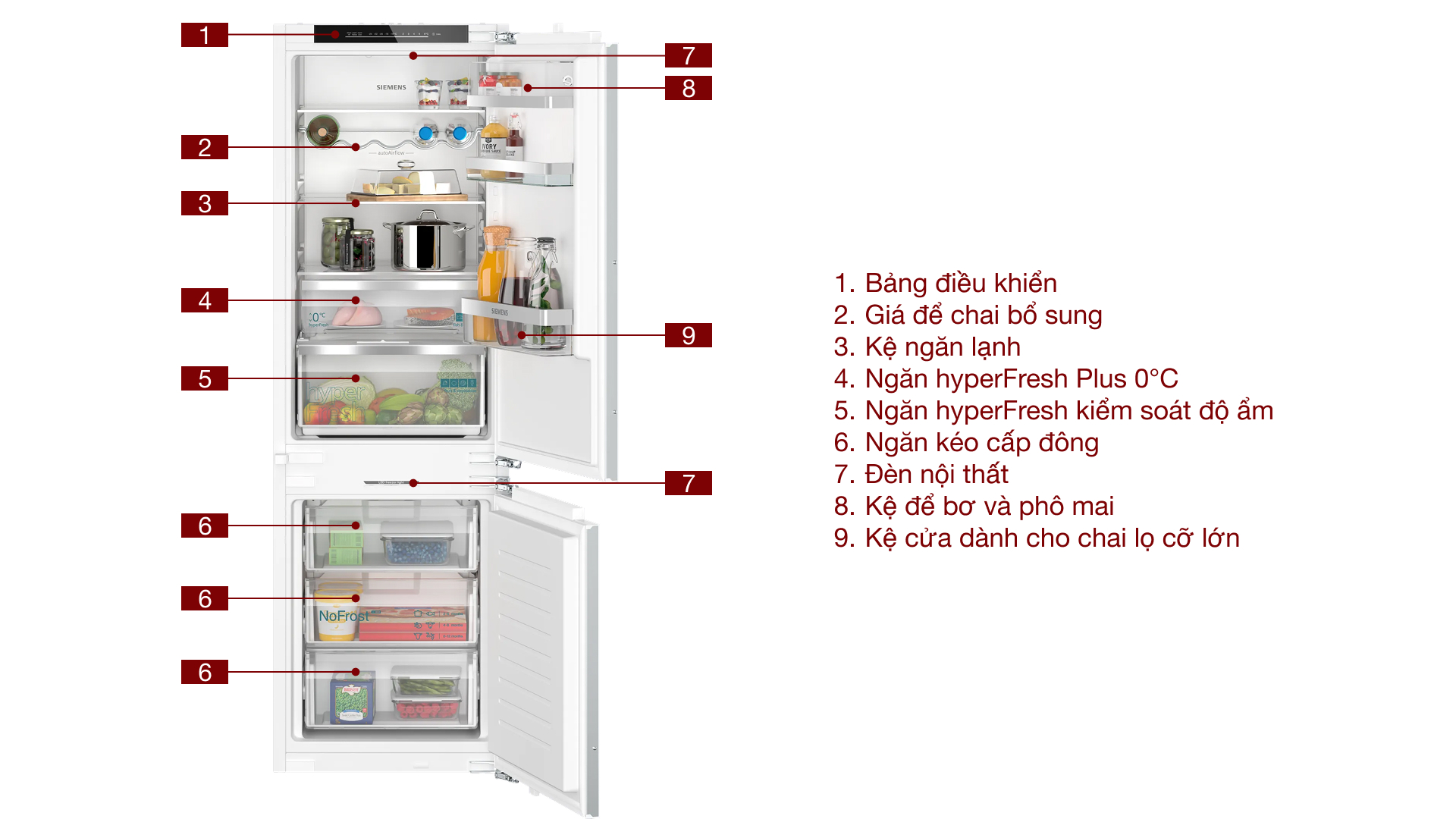Tủ lạnh âm tủ Siemens 260 lít KI86NADD0 iQ500